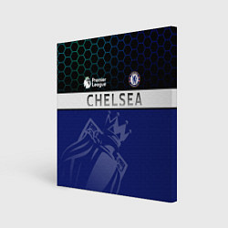 Холст квадратный FC Chelsea London ФК Челси Лонон, цвет: 3D-принт
