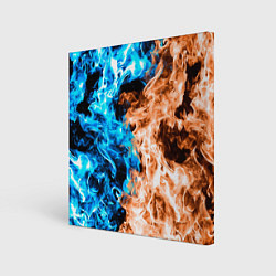 Холст квадратный Огненное пламя, цвет: 3D-принт