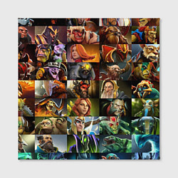 Холст квадратный HEROES DOTA 2 ПЕРСОНАЖИ ДОТА 2, цвет: 3D-принт — фото 2