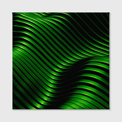 Холст квадратный Волны изумрудного металла, цвет: 3D-принт — фото 2