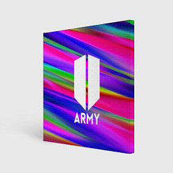 Холст квадратный BTS ARMY RAIBOW, цвет: 3D-принт