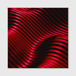 Холст квадратный Волны красного металла, цвет: 3D-принт — фото 2