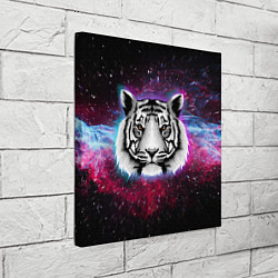 Холст квадратный ТИГР В НЕОНОВОМ КОСМОСЕ NEON TIGER GALAXY, цвет: 3D-принт — фото 2