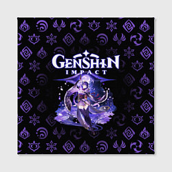 Холст квадратный СЁГУН РАЙДЕН GENSHIN IMPACT ГЕНШИН ИМПАКТ, цвет: 3D-принт — фото 2