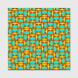 Холст квадратный GEOMETRY DASH CLASSIC FACE PATTERN КЛАССИКА, цвет: 3D-принт — фото 2