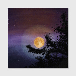 Холст квадратный Night sky with full moon by Apkx, цвет: 3D-принт — фото 2