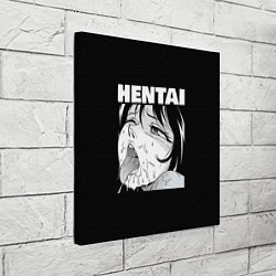 Холст квадратный HENTAI девочка ahegao, цвет: 3D-принт — фото 2