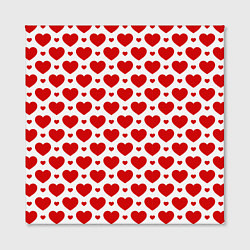 Холст квадратный Сердечки - любовь, цвет: 3D-принт — фото 2