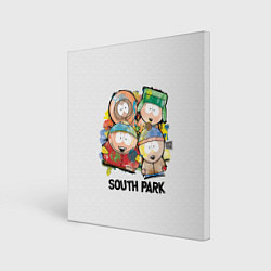 Холст квадратный South Park - Южный парк краски, цвет: 3D-принт