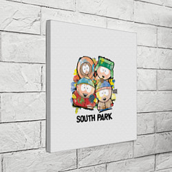 Холст квадратный South Park - Южный парк краски, цвет: 3D-принт — фото 2