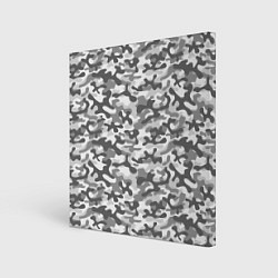 Холст квадратный Серый Городской Камуфляж, цвет: 3D-принт