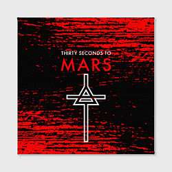 Холст квадратный 30 Seconds to Mars - До марса 30 сек, цвет: 3D-принт — фото 2