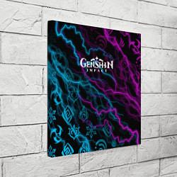 Холст квадратный Молнии в Стихию Genshin Impact, цвет: 3D-принт — фото 2