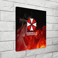 Холст квадратный Umbrella Corporation пламя, цвет: 3D-принт — фото 2