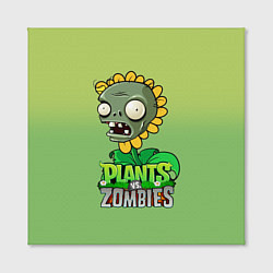 Холст квадратный Plants vs Zombies зомби-подсолнух, цвет: 3D-принт — фото 2