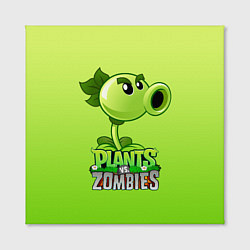 Холст квадратный Plants vs Zombies - Горохострел, цвет: 3D-принт — фото 2