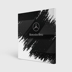 Холст квадратный Mercedes-Benz - Темный, цвет: 3D-принт