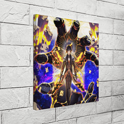 Холст квадратный Чжун Ли в ульте Genshin Impact, цвет: 3D-принт — фото 2