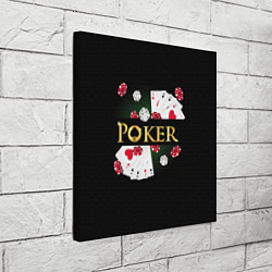 Холст квадратный Покер POKER, цвет: 3D-принт — фото 2