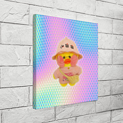 Холст квадратный УТОЧКА ЛАЛАФАНФАН Радужная, цвет: 3D-принт — фото 2