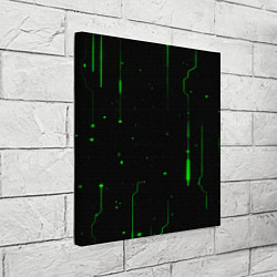 Холст квадратный Neon Green Light, цвет: 3D-принт — фото 2