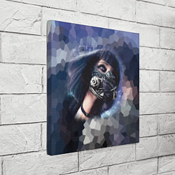 Холст квадратный Девушка в кибер-маске, цвет: 3D-принт — фото 2
