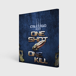 Холст квадратный One Shot One Kill CS GO, цвет: 3D-принт