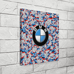 Холст квадратный BMW M PATTERN LOGO, цвет: 3D-принт — фото 2