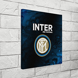 Холст квадратный INTER Pro Football Разводы, цвет: 3D-принт — фото 2
