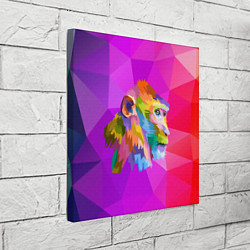 Холст квадратный Цветная обезьяна Color monkey, цвет: 3D-принт — фото 2