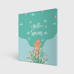 Холст квадратный Hello spring, цвет: 3D-принт
