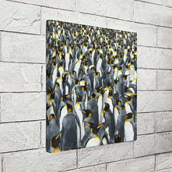 Холст квадратный Пингвины Penguins, цвет: 3D-принт — фото 2