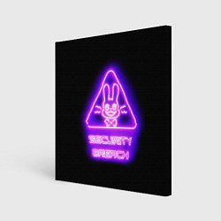 Холст квадратный Five Nights at Freddys: Security Breach логотип, цвет: 3D-принт