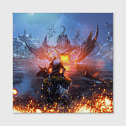 Холст квадратный ELDEN RING БИТВА С ДРАКОНОМ, цвет: 3D-принт — фото 2