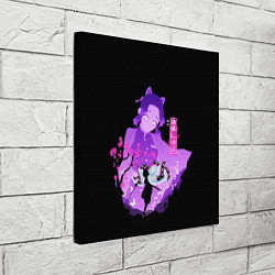 Холст квадратный Шинобу Кочо силуэт Клинок рассекающего демонов, цвет: 3D-принт — фото 2