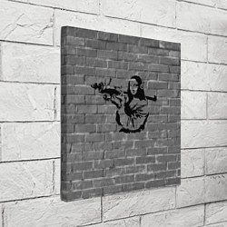 Холст квадратный Мона Лиза Бэнкси Banksy, цвет: 3D-принт — фото 2