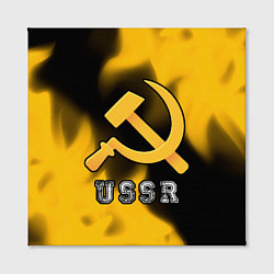 Холст квадратный USSR - СЕРП И МОЛОТ Пламя, цвет: 3D-принт — фото 2