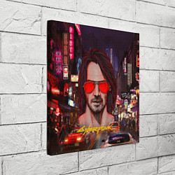 Холст квадратный Johnny Cyberpunk2077 Джонни, цвет: 3D-принт — фото 2