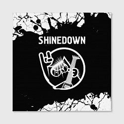 Холст квадратный Shinedown КОТ Краска, цвет: 3D-принт — фото 2