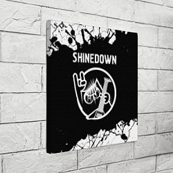 Холст квадратный Shinedown КОТ Краска, цвет: 3D-принт — фото 2