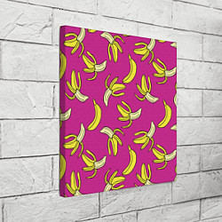 Холст квадратный Banana pattern Summer Color, цвет: 3D-принт — фото 2