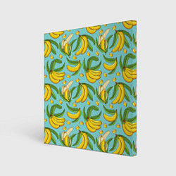 Холст квадратный Banana pattern Summer Fashion 2022, цвет: 3D-принт