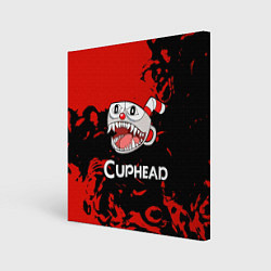 Холст квадратный Cuphead монстр чашечка, цвет: 3D-принт