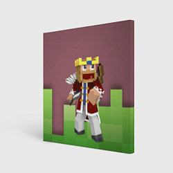 Холст квадратный Minecraft Hero Video game, цвет: 3D-принт