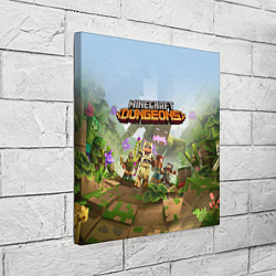 Холст квадратный Minecraft Dungeons Heroes Video game, цвет: 3D-принт — фото 2