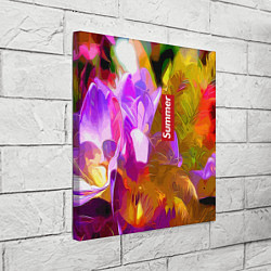 Холст квадратный Красочный цветочный узор Лето Colorful Floral Patt, цвет: 3D-принт — фото 2