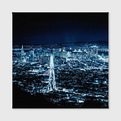 Холст квадратный Ночной город night city, цвет: 3D-принт — фото 2