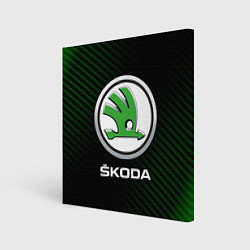 Холст квадратный SKODA Карбон, цвет: 3D-принт