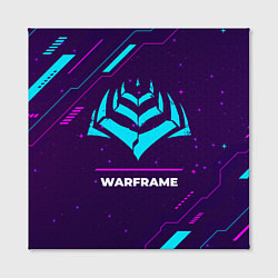 Холст квадратный Warframe Gaming Neon, цвет: 3D-принт — фото 2