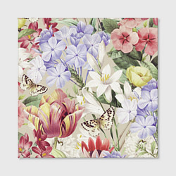 Холст квадратный Цветы Утренний Букет Лилий, цвет: 3D-принт — фото 2